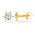 Sublime Floral Gold and Diamond Stud Earrings,,hi-res 2
