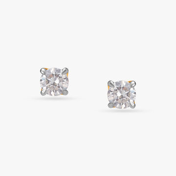 Refined Elegance Martini Diamond Stud Earrings
