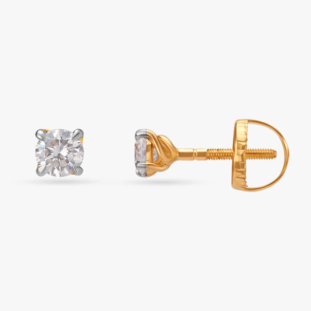 Refined Elegance Martini Diamond Stud Earrings