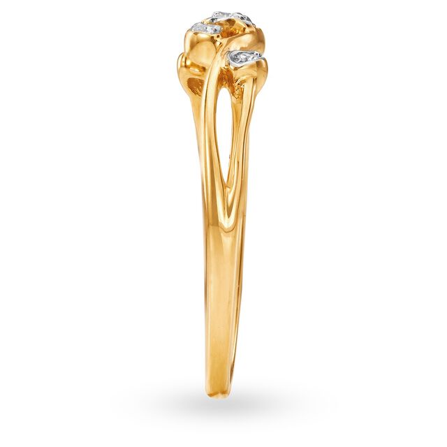 Exquisite Diamond Leaf Pattern Vine Ring,,hi-res 3
