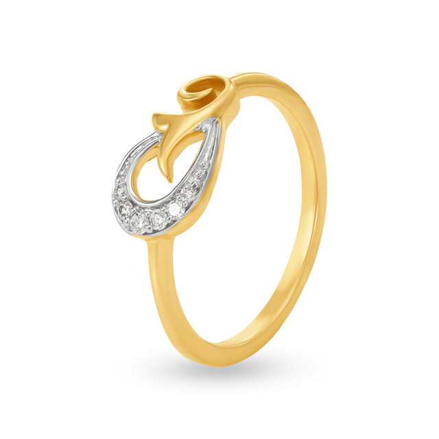 Graceful Floral Diamond Ring,,hi-res 