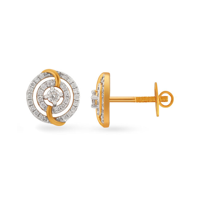 Traditional Cluster Diamond Stud Earrings 2
