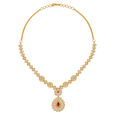 Beguiling Geometric Tourmaline Studded Gold Necklace Set,,hi-res 2