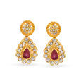 Beguiling Geometric Tourmaline Studded Gold Necklace Set,,hi-res 3