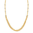 Resplendent Yellow Gold Triple String Ball Chain,,hi-res 