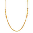 Captivating Yellow Gold Triple String Ball Chain 