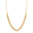Mesmerizing Yellow Gold Triple String Ball Chain,,hi-res 