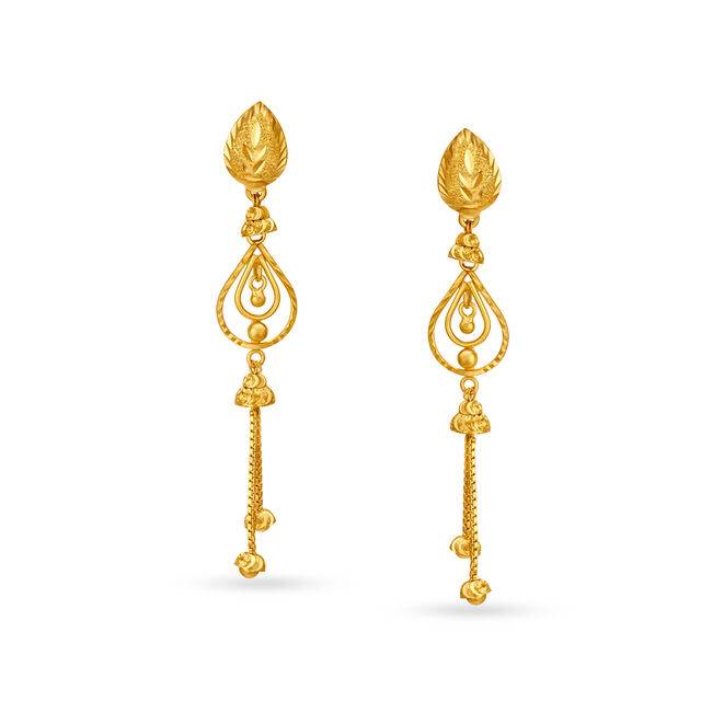 Dainty Gold Drop Earrings 