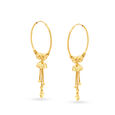 Sophisticated 18 Karat Yellow Gold Hoop Earrings,,hi-res 