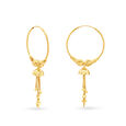 Sophisticated 18 Karat Yellow Gold Hoop Earrings,,hi-res 2