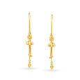 Charming 18 Karat Yellow Gold Textured Round Hoop Earrings,,hi-res 3