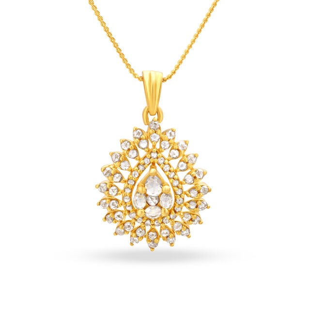 Radiant Pendant with Un-cut Diamonds,,hi-res 