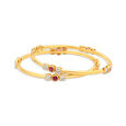 Ruby Stone Studded Gold Bangle 2
