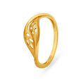 Surreal Leaf Gold Ring,,hi-res 