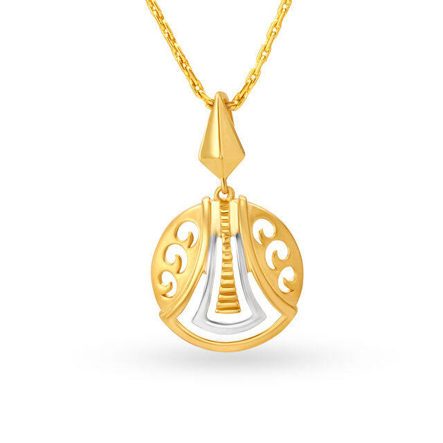 Beatific Yellow Gold Lord Balaji Pendant 