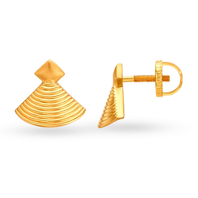 Enticing Contemporary Gold Stud Earrings 2