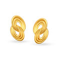Suave Yellow Gold Oval Interlocked Stud Earrings,,hi-res 