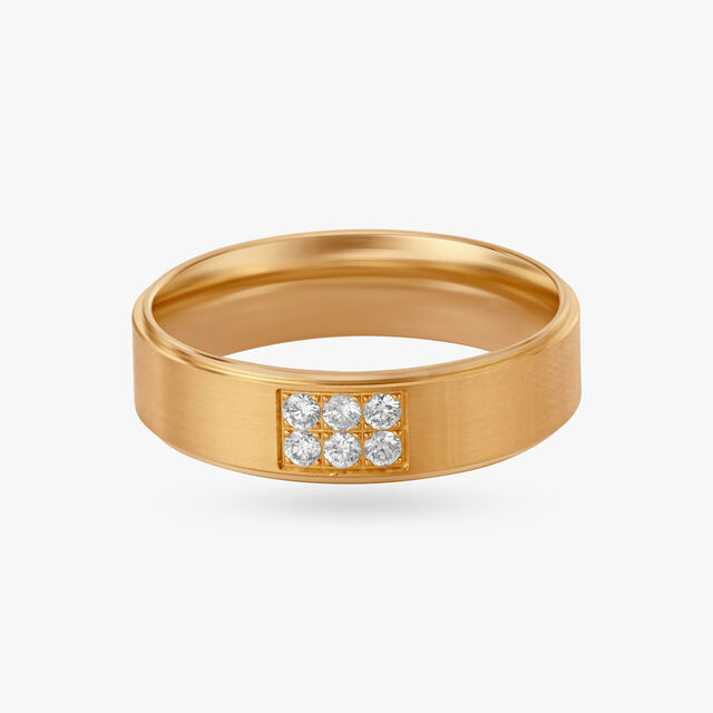 Refined Sparkle Diamond Finger Ring For Men 2