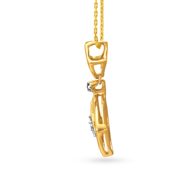 Geometric Elegant Diamond Pendant and Earrings Set 3