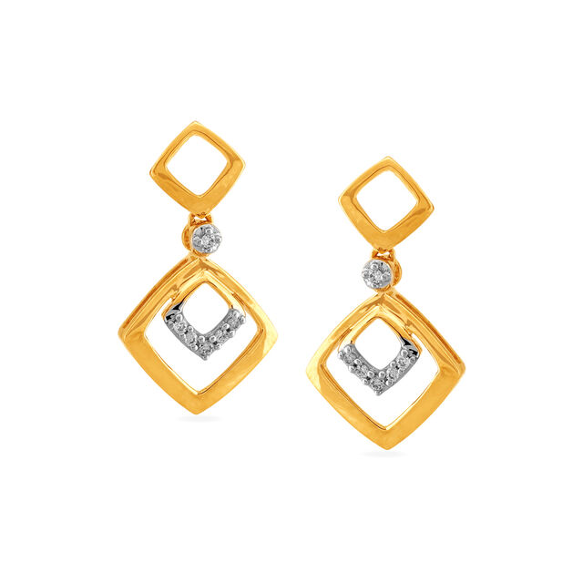 Contemporary Diamond Drop Earrings,,hi-res