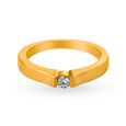 Classic 18 Karat Yellow Gold And Diamond Finger Ring,,hi-res 2