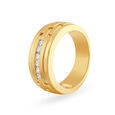 Sophisticated 18 Karat Yellow Gold And Diamond Stacked Finger Ring,,hi-res 