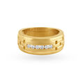 Sophisticated 18 Karat Yellow Gold And Diamond Stacked Finger Ring,,hi-res 2