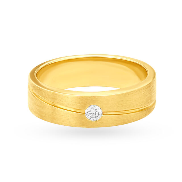 Sleek Matte Diamond Finger Ring 2