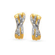 18 Karat Yellow Gold Diamond Hoop Earrings,,hi-res 