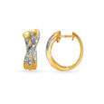 18 Karat Yellow Gold Diamond Hoop Earrings,,hi-res 2