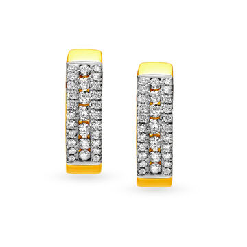 Dainty Diamond Hoop Earrings