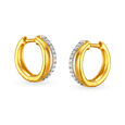 Stunning Contemporary Diamond Hoop Earrings,,hi-res 