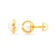 Bewitching 18 Karat Gold And Pearl Stud Earrings 2