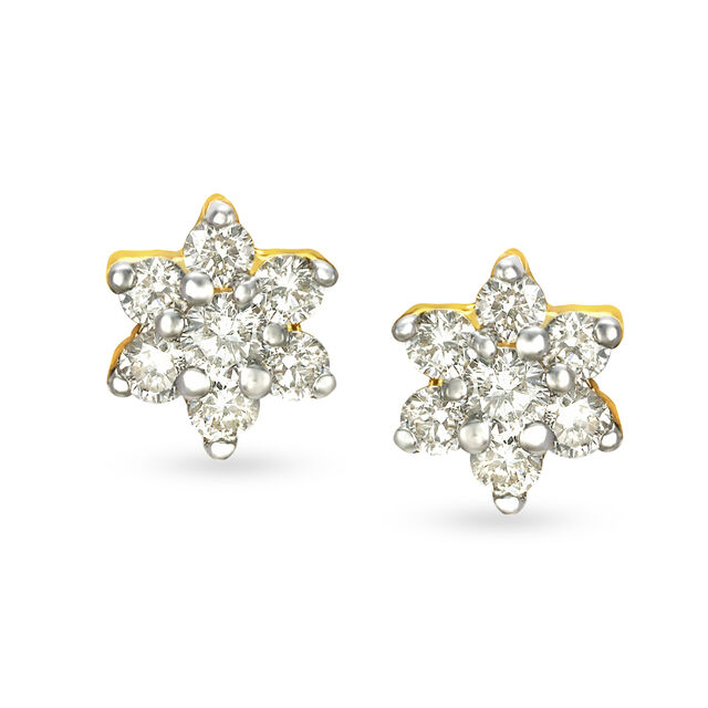 Alluring Seven Stone Diamond Stud Earrings 2