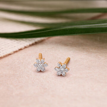 Demure Traditional Diamond Stud Earrings