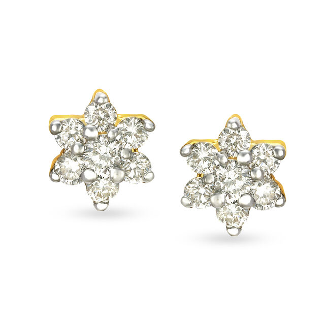 Demure Traditional Diamond Stud Earrings