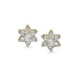 Petite Floral Diamond Stud Earrings 