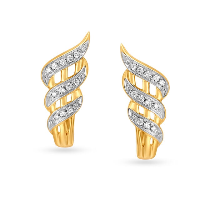 Artistic Diamond Stud Earrings 