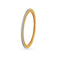 Ageless Yellow Gold And Diamond Studded Lattice Bangle,,hi-res 2