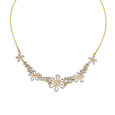 Imposing Contemporary Floral Diamond Necklace Set 2