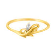 Pleasing 18 Karat Yellow Gold And Diamond Flowerbud Finger Ring,,hi-res 2