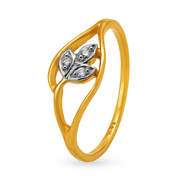 Evergreen Leaf Diamond Ring