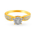 Glittering 18 Karat Gold And Diamond Finger Ring 2