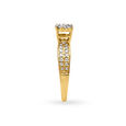 Luminous 18 Karat Yellow Gold And Diamond Finger Ring 3