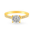 Coruscating 18 Karat Yellow Gold And Diamond Finger Ring,,hi-res 2