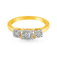 Classic 18 Karat Yellow Gold And Diamond Cluster Ring 2