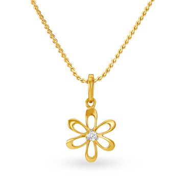 Cute Floral Diamond Pendant