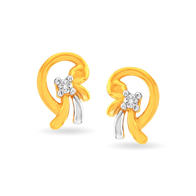 Contemporary Diamond Stud Earrings,,hi-res 