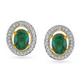 Bold Coloured Gold and Diamond Pendant and Earrings Set 2