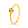 Gorgeous 18 Karat Yellow Gold And Diamond Finger Ring 